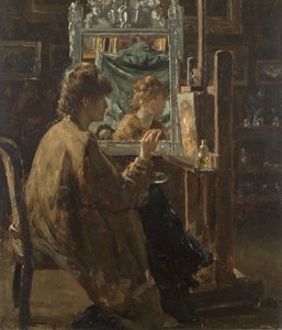 Artist in Her Studio