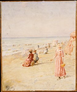 The Beach, Ostende by Alfred Emile Stevens
