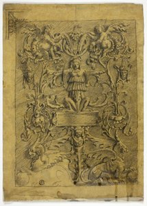 Decorative Design with Putti and Griffins by Alfred George Stevens