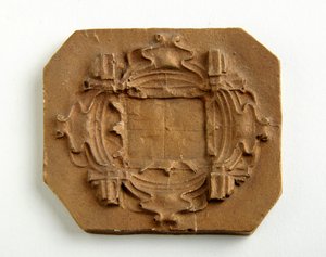 Maquette for an Octagonal Plaque (gilded plaster)