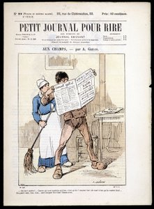Man reading a newspaper by Alfred Grevin