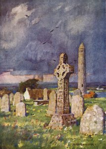 Clonmacnoise, County Roscommon by Alfred Heaton Cooper