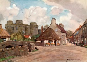 Nunney Village and Castle by Alfred Heaton Cooper