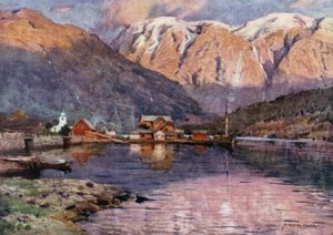 Ulvik, Hardanger Fjord by Alfred Heaton Cooper