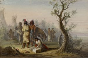 An Indian Camp by Alfred Jacob Miller