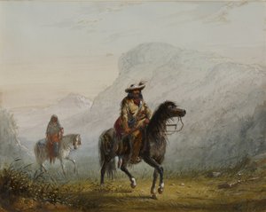“Bourgeois” W---r, and His Squaw by Alfred Jacob Miller