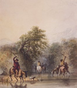 Breaking Trail to Escape from Indians, c.1837 by Alfred Jacob Miller