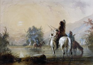 Crow Encampment by Alfred Jacob Miller