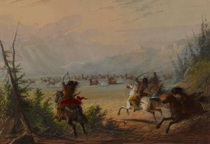 Hunting Elk by Alfred Jacob Miller