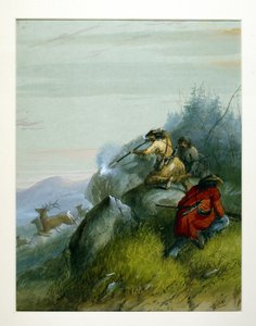 Hunting Elk among the Black Hills by Alfred Jacob Miller