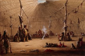 Indian Lodge by Alfred Jacob Miller