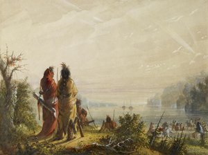 Indians Threatening to Attack Fur Boats