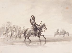 Jim Bridger, in a Suit of English Armour by Alfred Jacob Miller