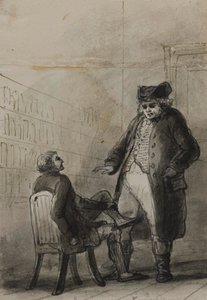 Samuel Johnson and Thomas Davies in a Bookshop (from James Boswell, Life of Samuel Johnson, 1791) by Alfred Jacob Miller
