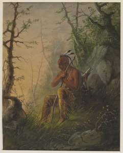 Sioux Indian at a Grave by Alfred Jacob Miller