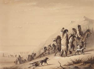 Snake Indians Migrating by Alfred Jacob Miller
