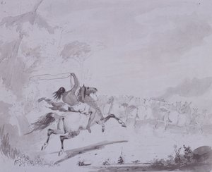 Throwing the Lasso, c.1837 by Alfred Jacob Miller