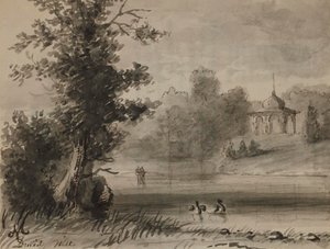 View of the Lake in Druid Hill Park by Alfred Jacob Miller