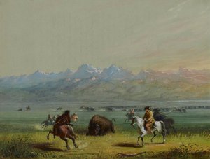 Wounded Buffalo by Alfred Jacob Miller