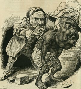 Clement Duvernois, a French politician, tried to clean up Francois Achille Bazaine by Alfred Le Petit