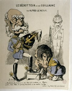 Franco-Prussian War: Caricature of Wilhelm I of Prussia and Napoleon III of France