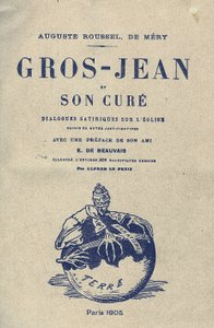 Illustration of Alfred Le Petit for the Cover of Gros-Jean and his Cure by Alfred Le Petit