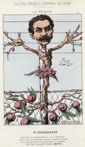 Le Pêcher: Cartoon on Steenackers - ill. from 