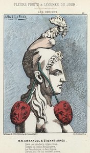 Les Cherry: caricature on MM Emmanuel and Etienne Arago - ill. of 11/03/1871 in 