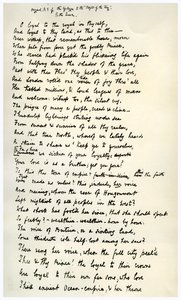 Original manuscript of the Epilogue to the Idylls of the King, c1872