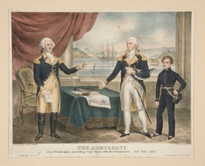 The Army & Navy, Genl. Washington presenting Captain Barry with his Commission