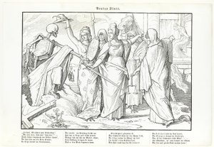 Another Dance of Death, plate I by Alfred Rethel