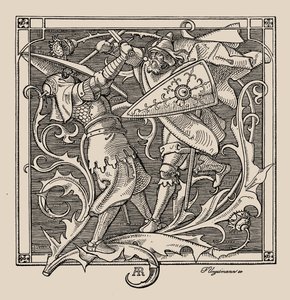 Die Nibelungen. Hagen of Troneck kills Iring