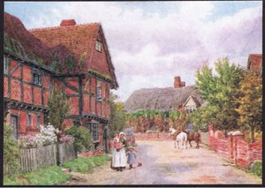 Cottages at East Hagbourne, from The Cottages and the Village Life of Rural England published by Dent & Sons Limited, 1912