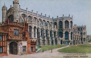 Horse-shoe Cloisters and St Georges Chapel, Windsor by Alfred Robert Quinton