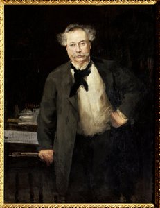 Portrait of Alexandre Dumas Jr. (1824-1895), French Writer by Alfred Roll
