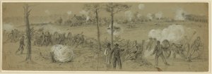 June 2nd Position Near Cold Harbor - Rifle Pits in the Front by Alfred Rudolph Waud