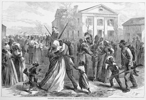 Mustered Out: Colored volunteers at Little Rock, Arkansas, from Harper