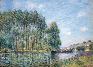 A Bend in the River Loing at Moret. Spring