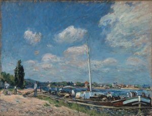 Unloading of Barges at Billancourt