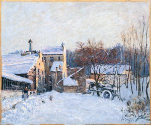 A Courtyard at Chaville by Alfred Sisley