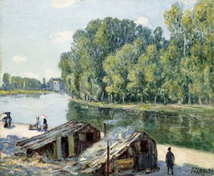Huts along the Canal du Loing, Effect of Sunlight