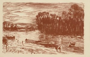 The Loing near St. Mammès by Alfred Sisley