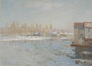The Loing and the Mills of Moret, Snow Effect, 1891
