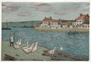 The River Bank or Geese, 1897 by Alfred Sisley