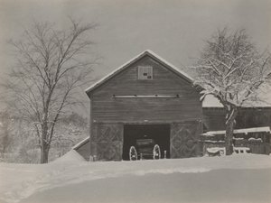Barn and Snow by Alfred Stieglitz