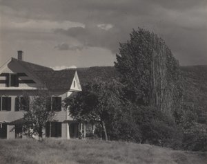 House and Poplars, Lake George by Alfred Stieglitz
