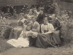 Ma, Aunt Rosa, Selma, Ag, Emmy, Ralph Bernheim, Hans Wetzler and Minnie Wetzler, Lake George by Alfred Stieglitz