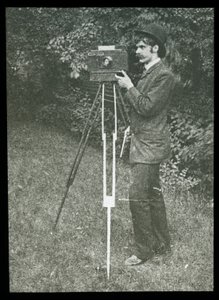 Self-Portrait with Camera, Tripod and Pistol by Alfred Stieglitz