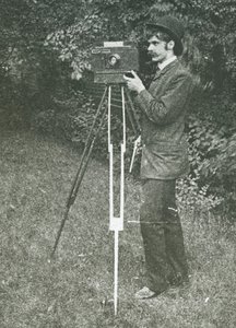 Self-Portrait with Camera, Tripod and Pistol by Alfred Stieglitz