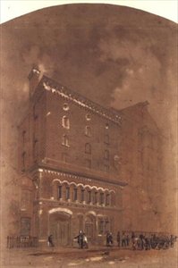 Architectural drawing for a warehouse by Alfred Waterhouse